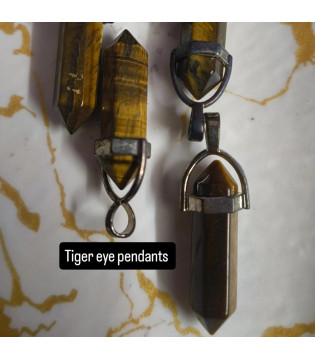 Tiger eye cap pendants