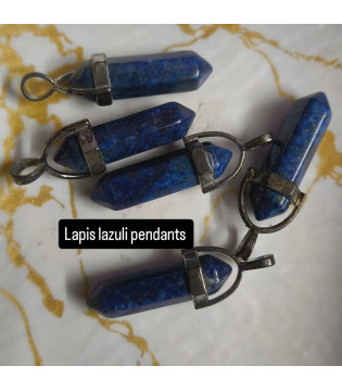 Lapis lazuli cap pendants