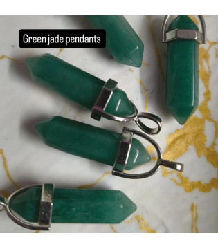 Green Jade Cap Pendants