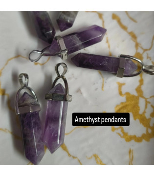 Amethyst Cap Pendants