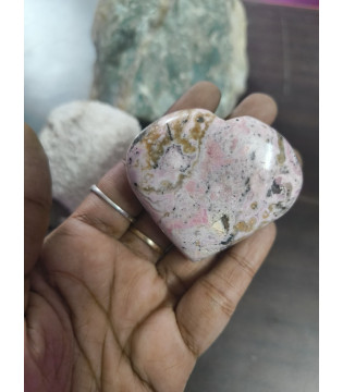 Rhodochrosite heart