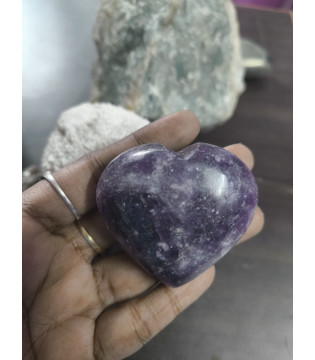 Lepidolite heart