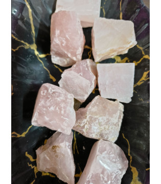 rose quartz raw stones small pieces around 1"